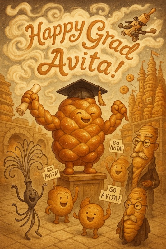 AI birthday card - funny style